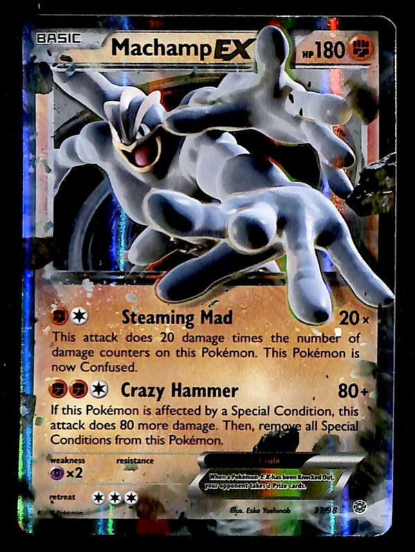 Machamp EX Ultra Rare Ancient Origins 37/98, EX Pokemon Card Machamp EX Ultra Rare Ancient Origins 37/98, EX Pokemon Card