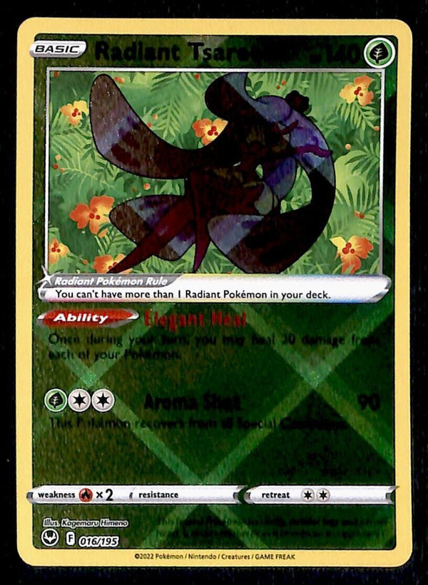 Radiant Tsareena Ultra Rare Silver Tempest 016/195, NM Pokemon Card