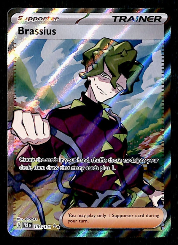 Brassius Full Art Trainer Prismatic Evolutions 135/131, NM Pokemon Card