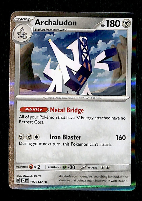 Archaludon Holo Stellar Crown 107/142, NM Pokemon Card Archaludon Holo Stellar Crown 107/142, NM Pokemon Card