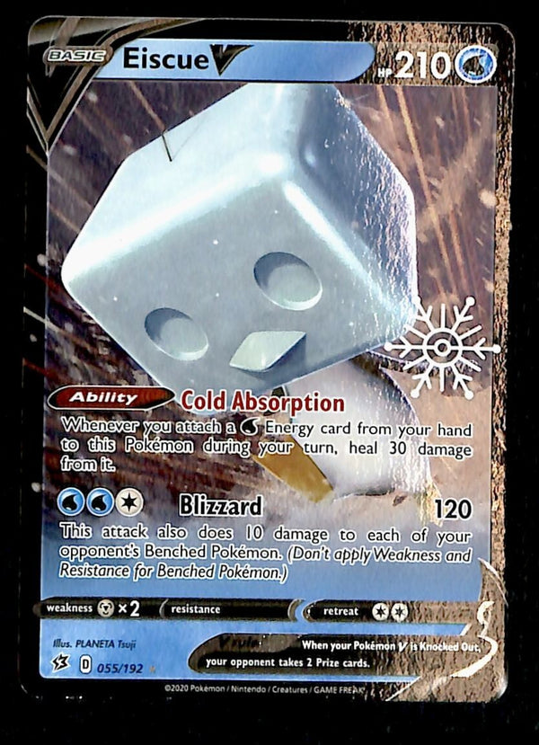 Eiscue V Ultra Rare Snowflake Stamp Rebel Clash 055/192, NM Pokemon Card