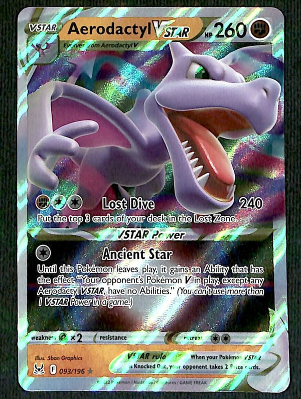 Aerodactyl Vstar Ultra Rare Lost Origin 093/196, NM Pokemon Card