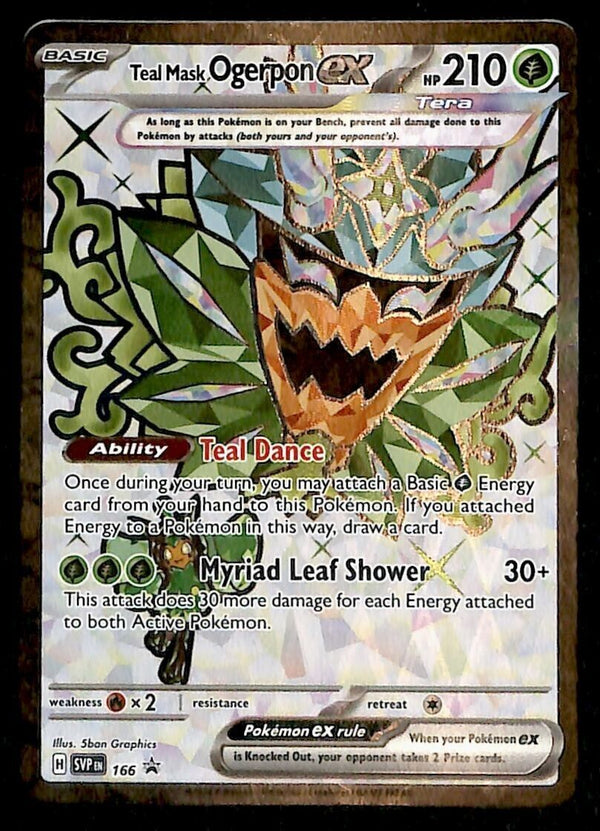 Ogerpon EX Black Star Promo SVP 166, NM Pokemon Card