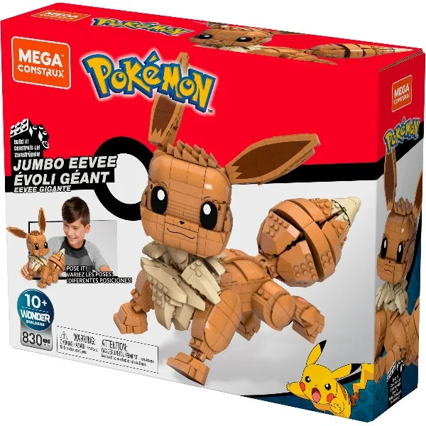 Pokemon Mega Construx Jumbo Eevee 11.5"