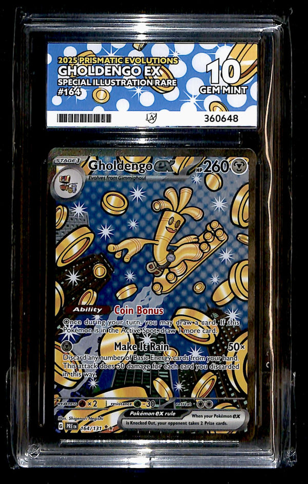 Gholdengo ex Prismatic Evolutions 164/131, ACE 10 Pokemon Card