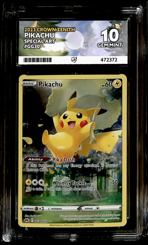 Pikachu Crown Zenith GG30/GG70, ACE 10 Pokemon Card