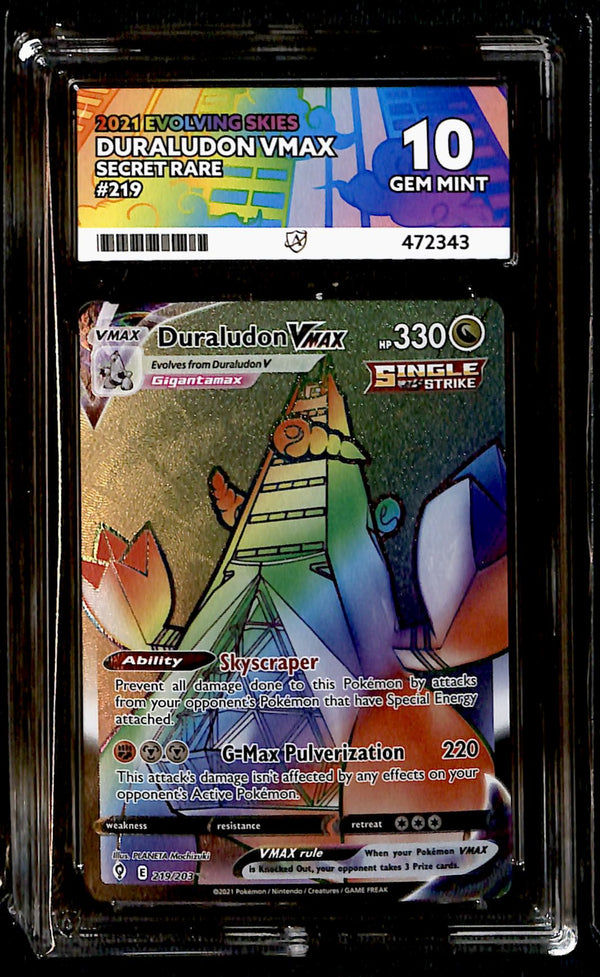 Duraludon Vmax Evolving Skies 219/203, ACE 10 Pokemon Card