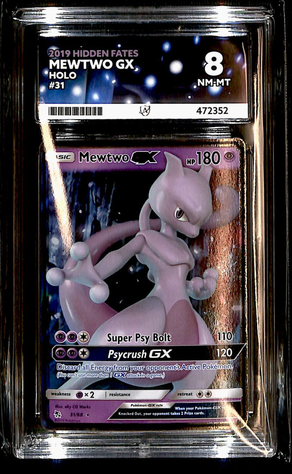 Mewtwo GX Hidden Fates 31/68, ACE 8 Pokemon Card