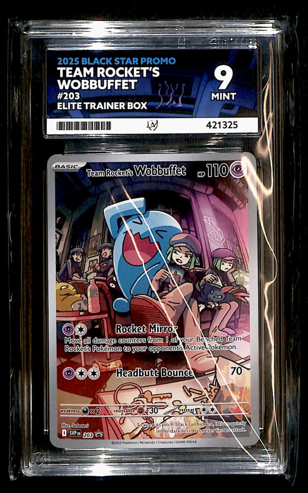 Team Rockets Wobbuffet Promo SVP 203, ACE 9 Pokemon Card