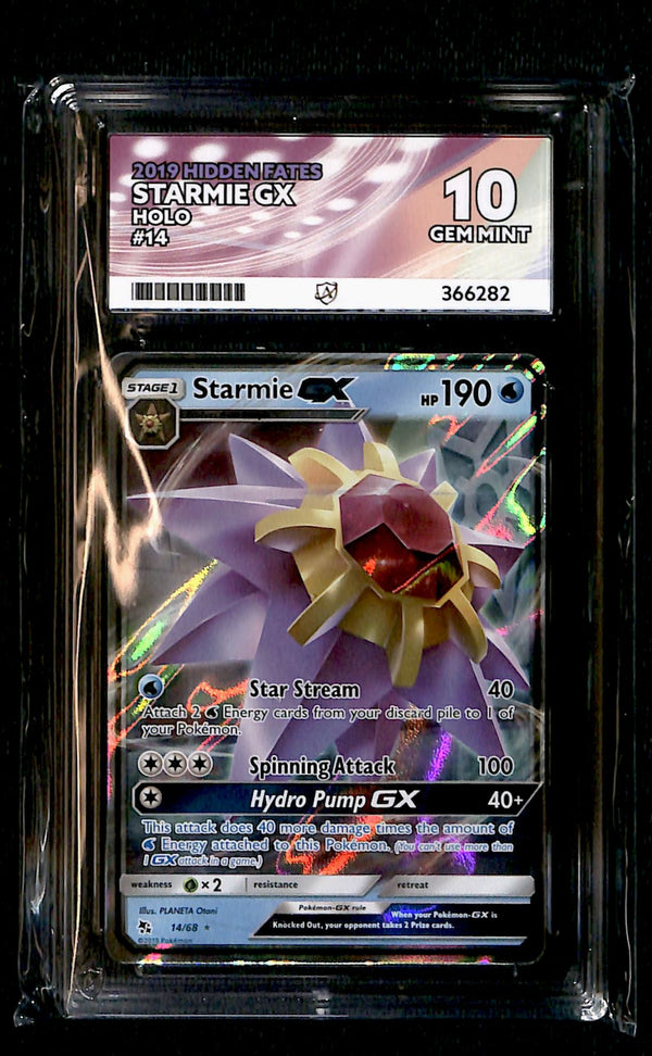 Starmie GX Hidden Fates 14/68, ACE 10 Pokemon Card