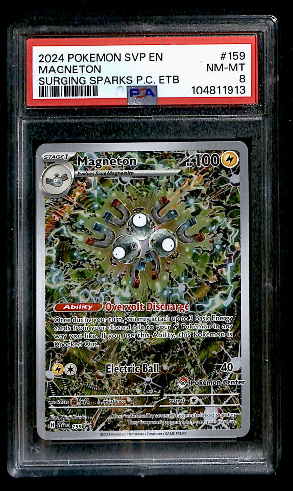 Megneton Promo SVP 159, PSA 8 Pokemon Card