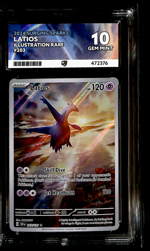 Latios Surging Sparks 203/191, ACE 10 Pokemon Card