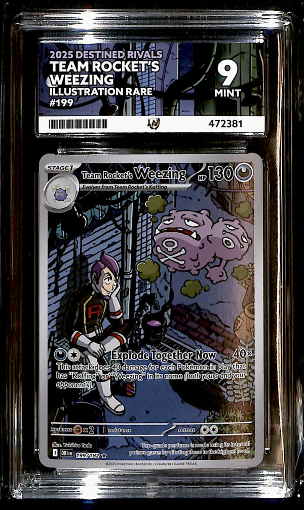 Team Rockets Weezing Destined Rivals 199/182, ACE 9 Pokemon Card