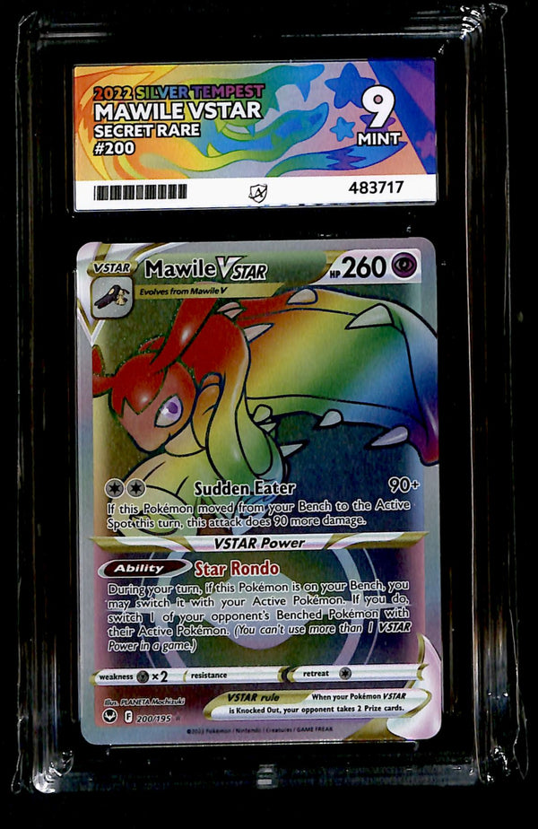 Mawile Vstar Silver Tempest 200/195, ACE 9 Pokemon Card