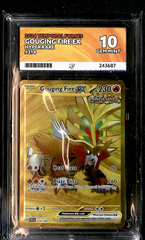 Gouging Fire ex Temporal Forces 214/162, ACE 10 Pokemon Card