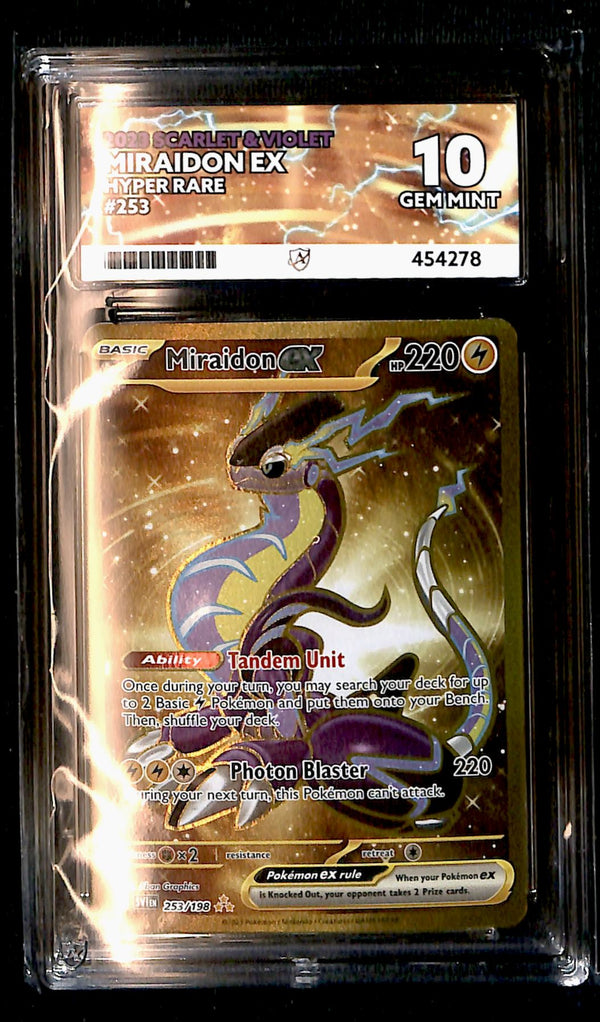 Miraidon ex Scarlet & Violet 253/198, ACE 10 Pokemon Card Miraidon ex Scarlet & Violet 253/198, ACE 10 Pokemon Card