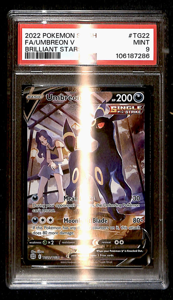 Umbreon Full Art Brilliant Stars TG22/TG30, PSA 9 Pokemon Card