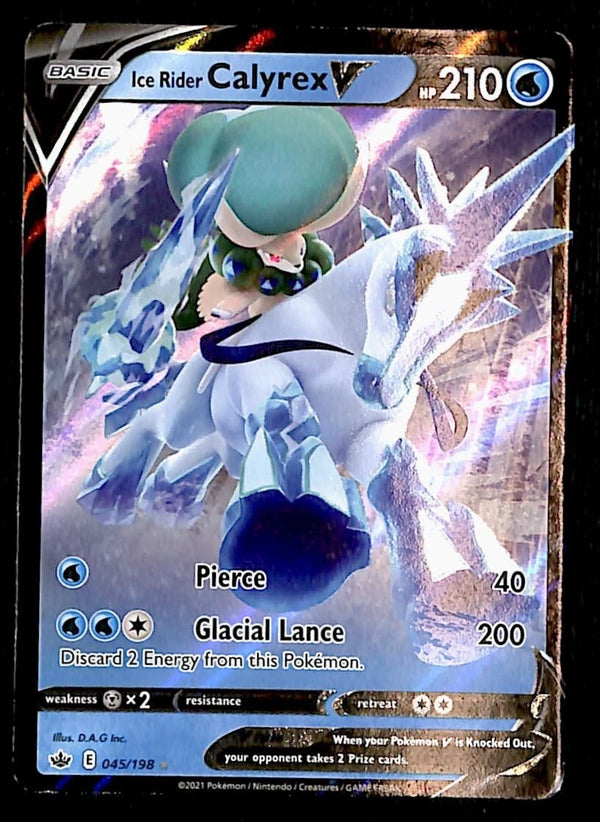 Ice Rider Calyrex V Ultra Rare V Chilling Reign 045/198, NM Pokemon Ca Ice Rider Calyrex V Ultra Rare V Chilling Reign 045/198, NM Pokemon Ca