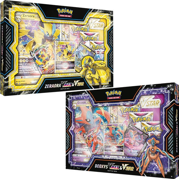 Deoxys OR Zeraora VMAX & VSTAR Battle Box