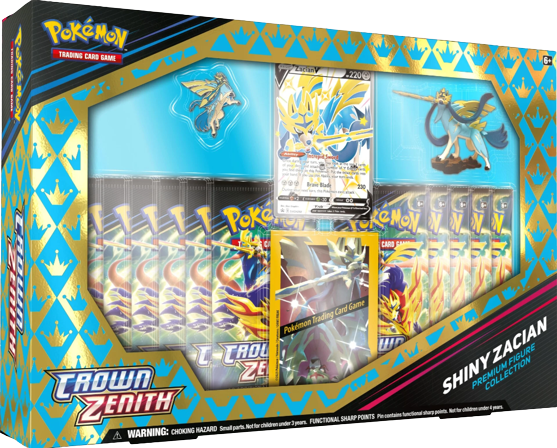 Crown Zenith Premium Figure Collection Box- Shiny Zacian OR Shiny Zamazenta